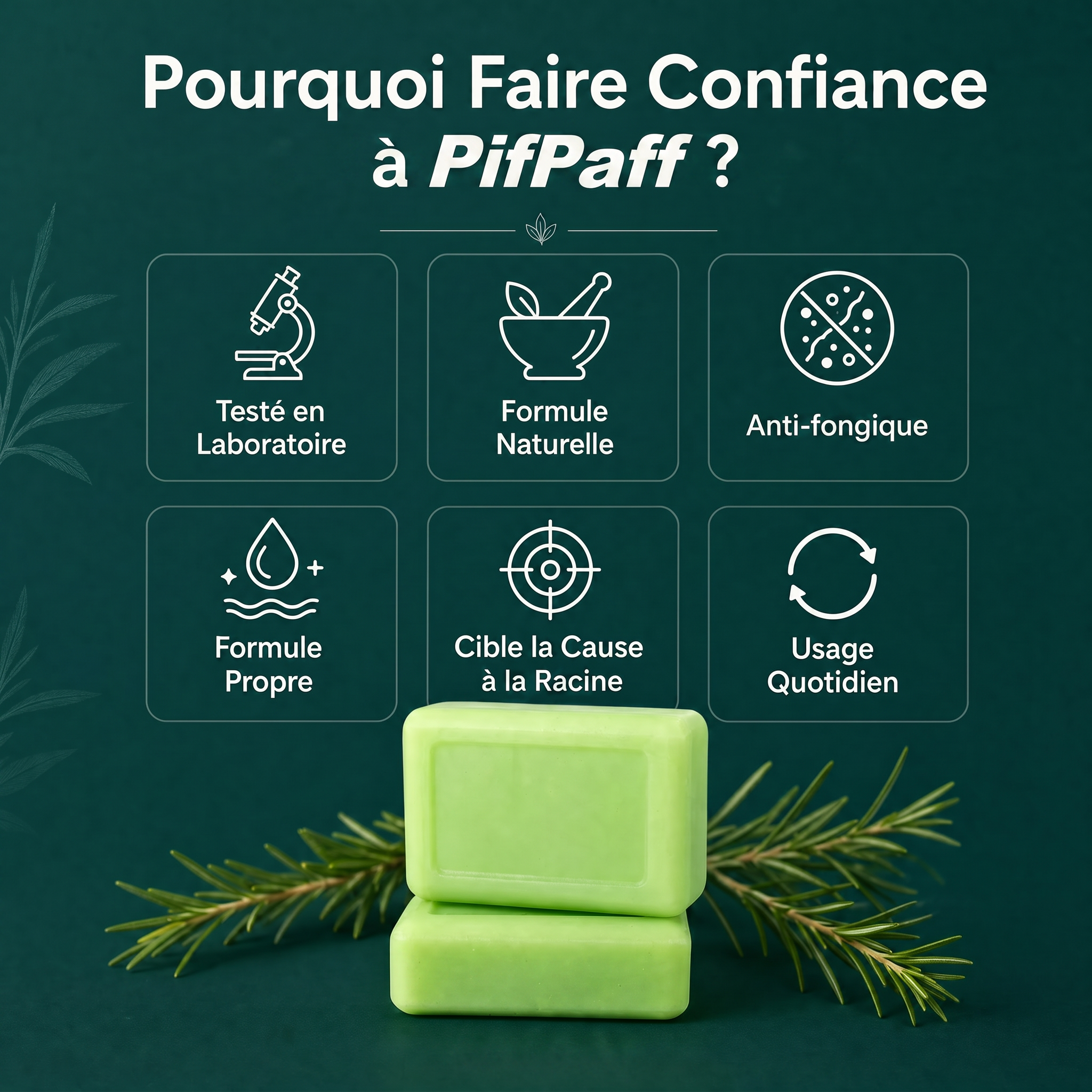 Savon Purifiant Intensif & Antifongique Naturel